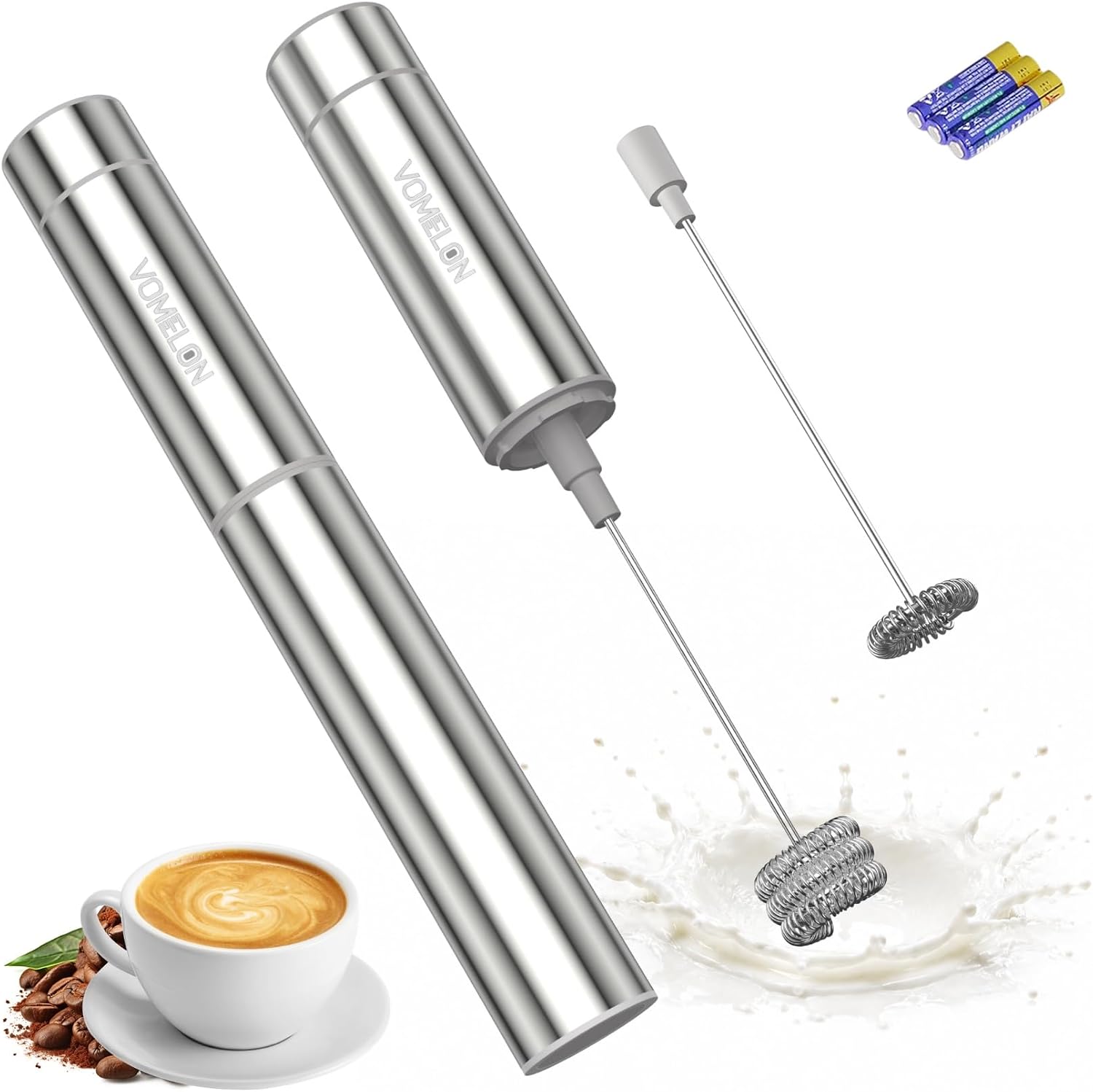 Milk Frother - Montalatte Portatile a Batteria, Frullatore per