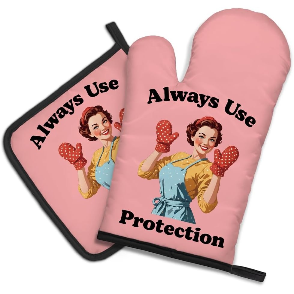 Funny Kitchen Gadgets Gifts - Utilizza sempre la protezione Divertenti guanti