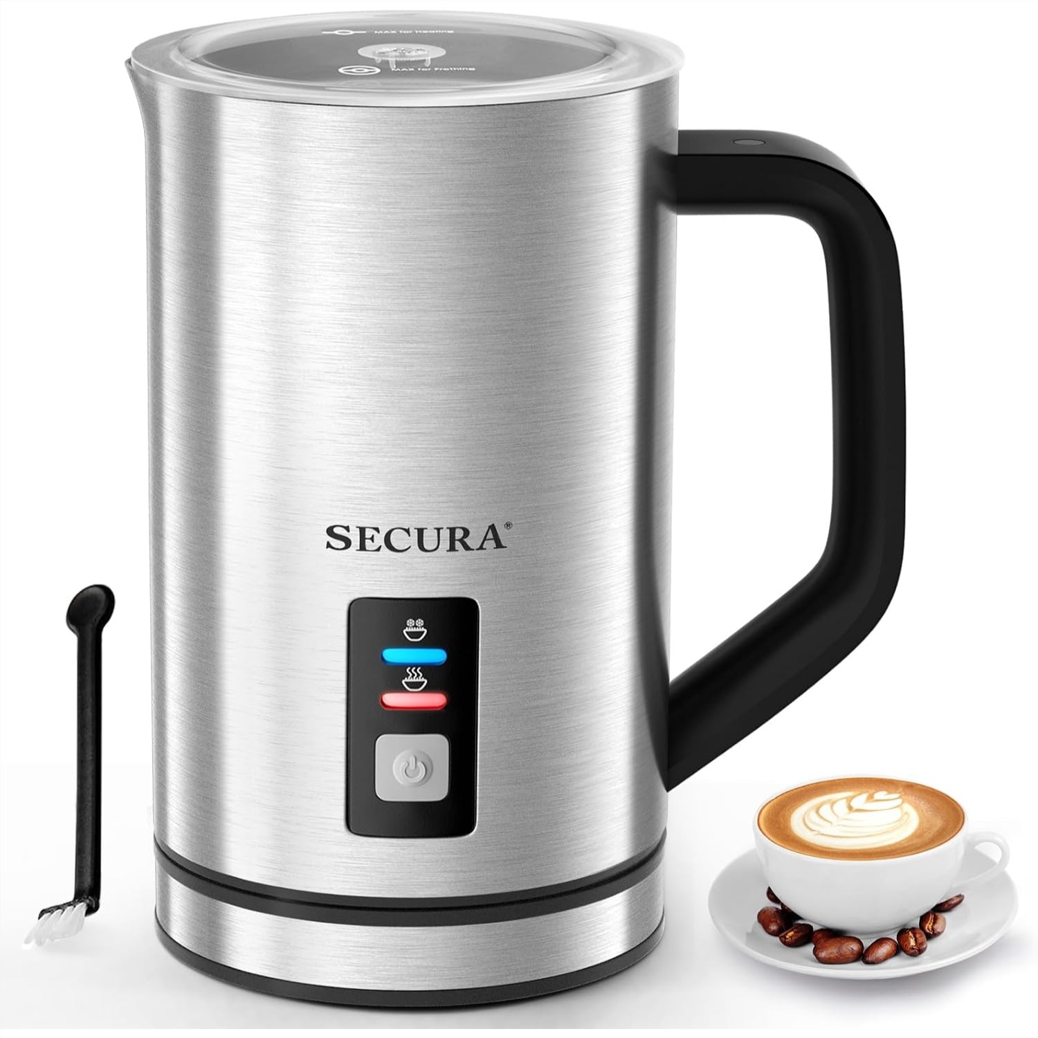 Milk Frother - Montalatte Elettrico in Acciaio Inox 8.4oz,