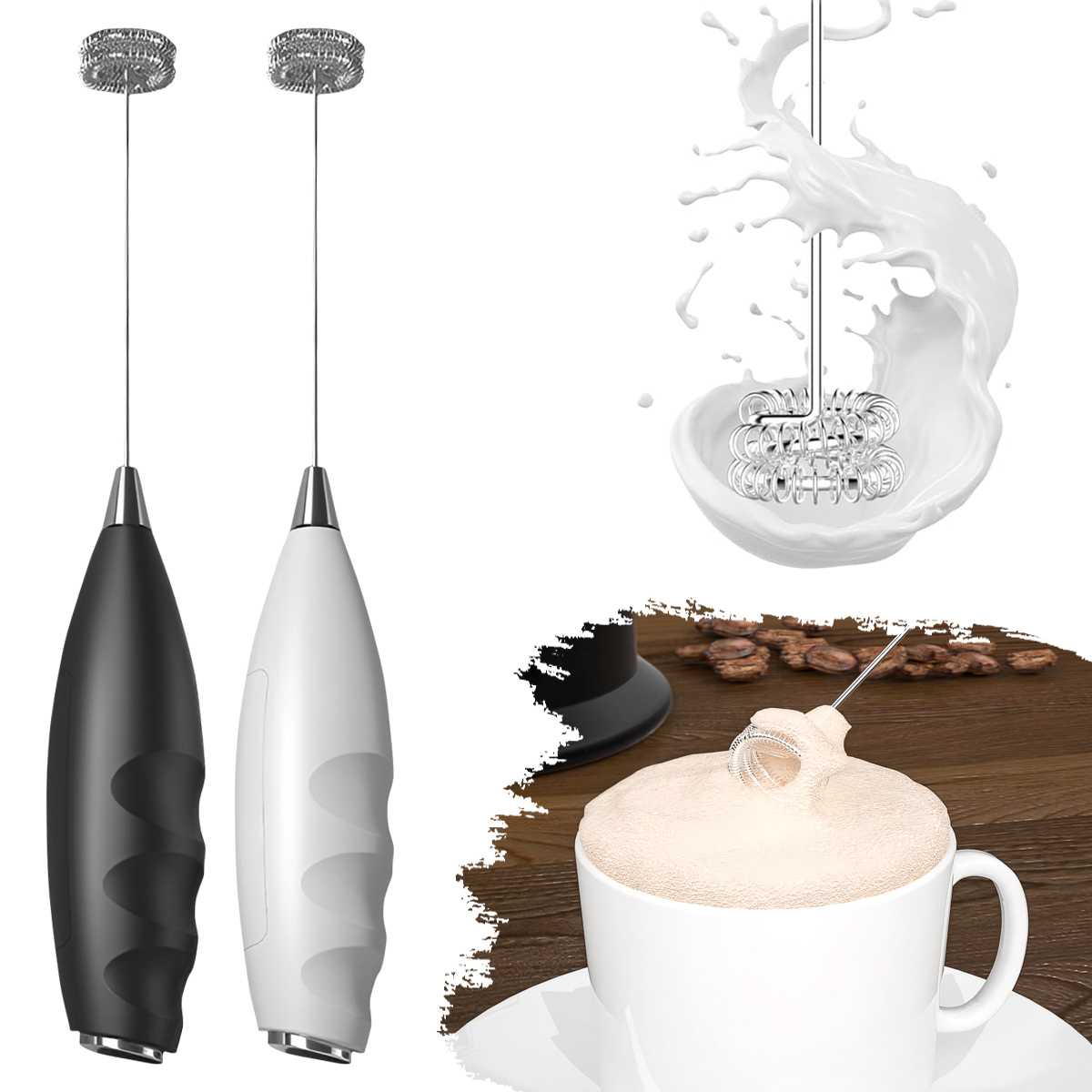 Kitchen Gadgets Electric - Montalatte Elettrico per Caffè, Frullino Elettrico